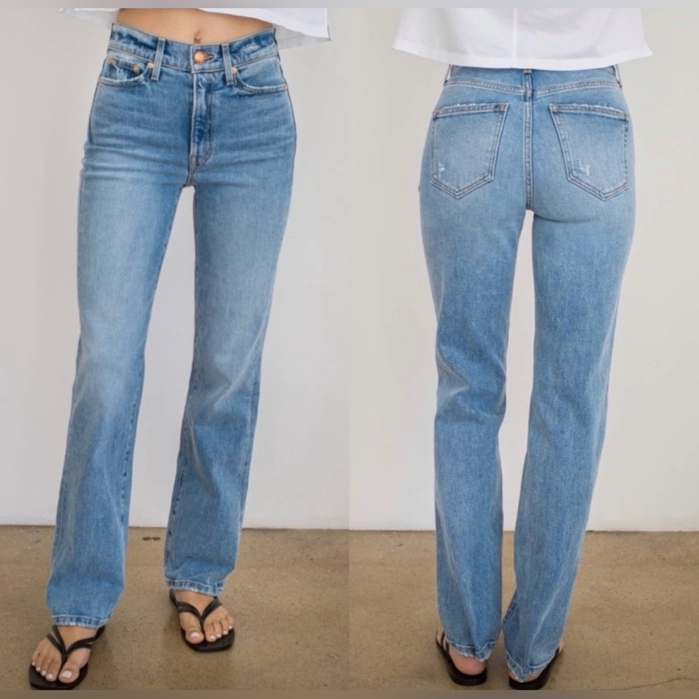 AYR The Sugar High Rise Straight Leg Jeans Size 27 Short
